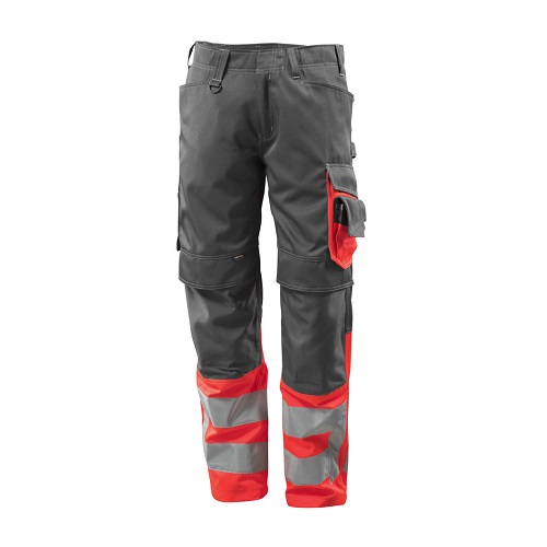 Mascot Leeds Safe Supreme Trousers Dark Anthracite / Red 40.5 Reg