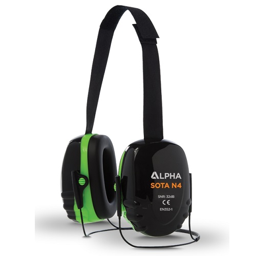 Sota N4 Ear Defenders Behind Neck SNR32 Lime