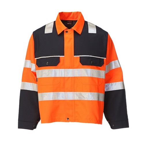 Hi-Vis Contrast Jacket Orange / Navy L