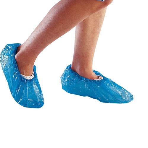 Disposable Overshoes 16" PVC Blue 100'S