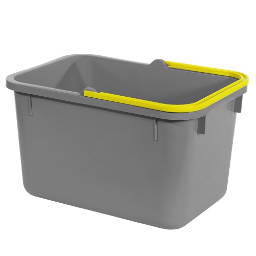 Bucket Grey with Yellow Handle 17 litres