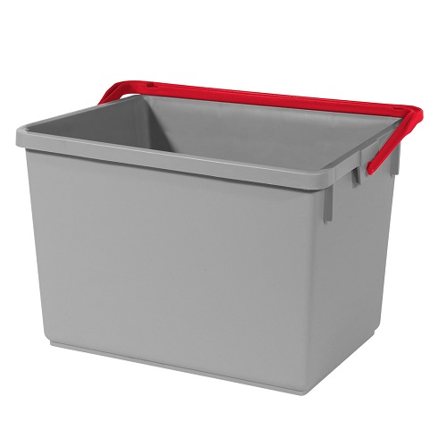 Bucket Grey with Red Handle 10 litres