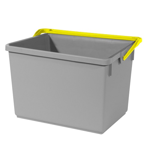 Bucket Grey with Yellow Handle 10 litres