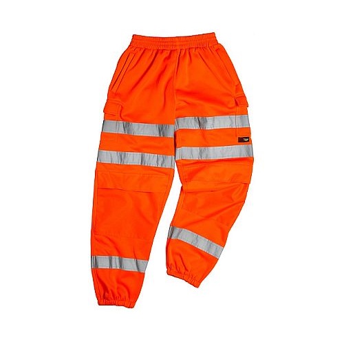 Warrior Georgia Hi Vis Jogger Bottoms Orange Small