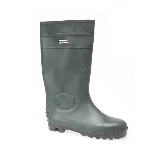 Warrior PVC Wellington Green Non-Safety Size 3