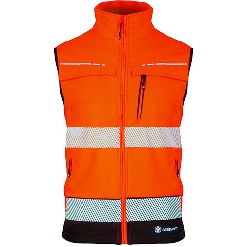 Deltic Hi-Vis Gilet Two-Tone Orange / Black Large