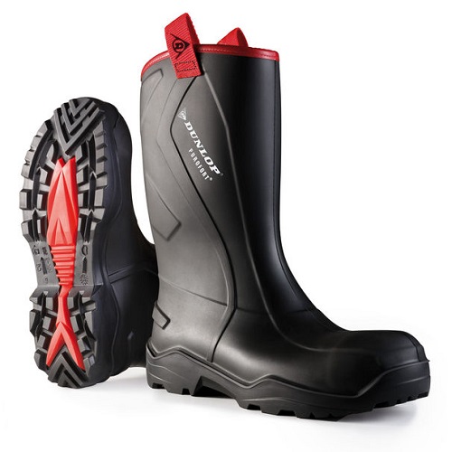 Dunlop Purofort Rugged Safety Wellington Black / Red Size 6