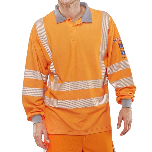 ARC Flash GO/RT Polo Shirt Orange Large