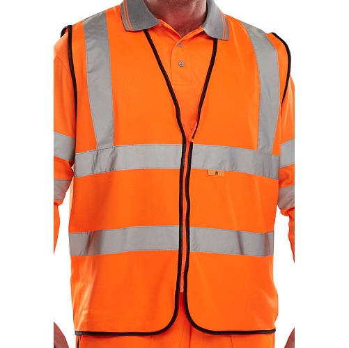 Fire Retardant Hi-Vis Waistcoat Orange Medium