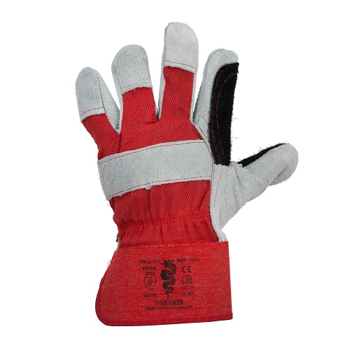 Riggers Gloves Reinforced Red / Grey Size 10