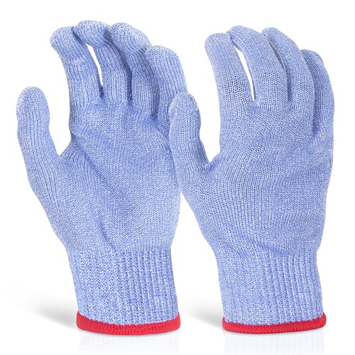 Glovezilla Cut Resistant Food Safe Gloves Blue Medium