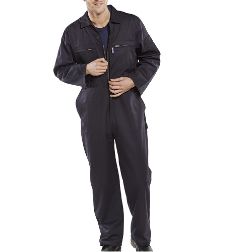 Super Click Heavy Weight Zip Boilersuit Navy 44"