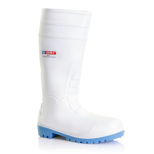 PVC Safety Wellington White Size 4