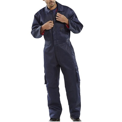 Click Quilted Boilersuit Navy 36"
