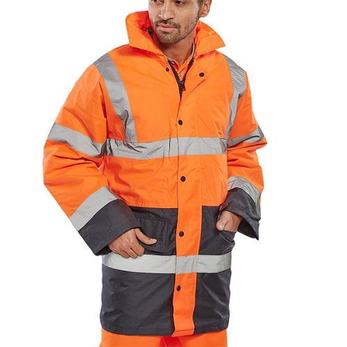 Hi-Vis Two Tone Jacket Orange / Navy S