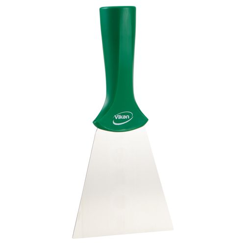 Stainless Steel Scraper with Threaded Handle 100 mm Green