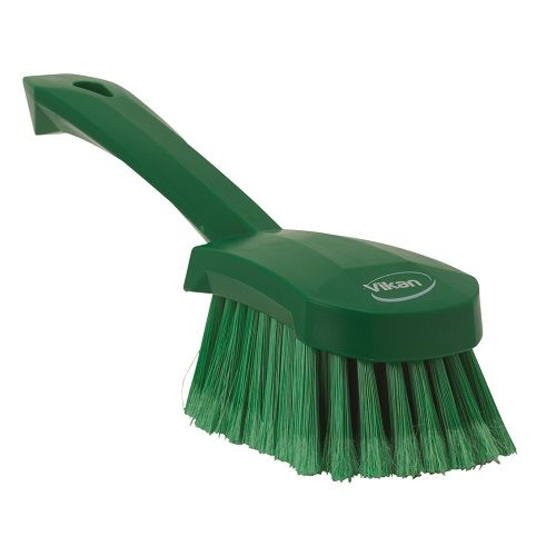 Vikan Washing Brush with Short Handle 270 mm Soft / Split Green
