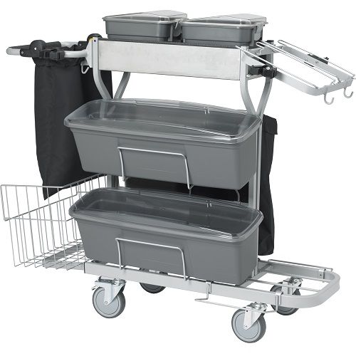 Vikan Compact Cleaning Trolley Plus 60 cm Grey