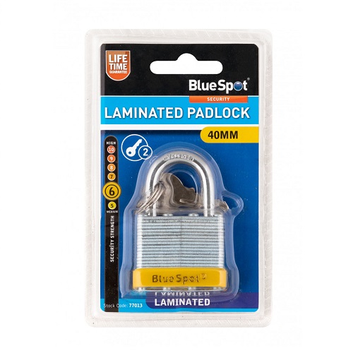 Blue Spot Laminated Padlock 40 mm