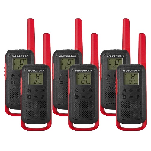 Motorola TLKR T62 Walkie Talkie Six Pack 2 Way Radios Red