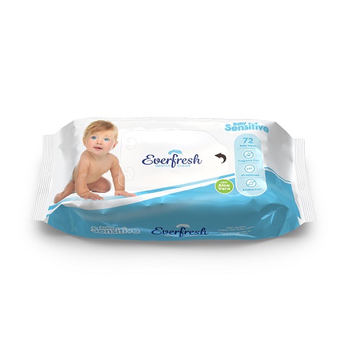 Everfresh Sensitive Baby Wipes Fragrance Free 12 Packs x 72's