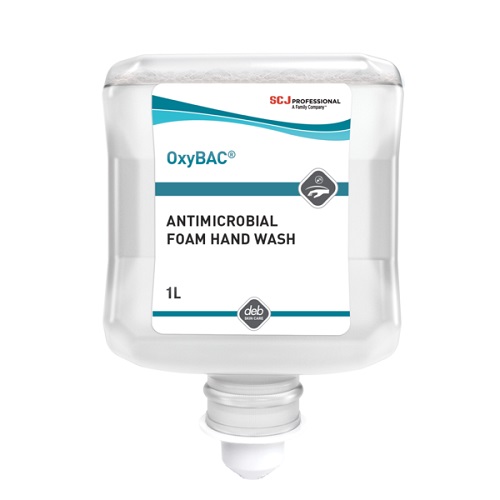 OxyBAC Antimicrobial Foam Hand Wash 6 x 1 litre Cartridges