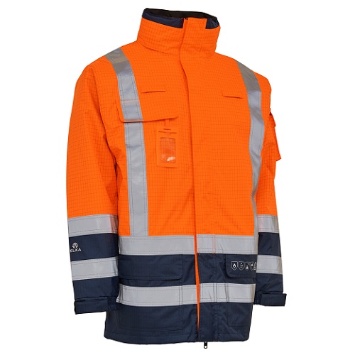 Elka Securetech Multinorm Shell Jacket Orange / Navy Medium