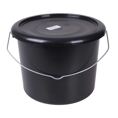 5 litre Plastic Container with Lid Black (To replace F4 5PLL)