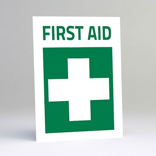 First Aid Adhesive Label