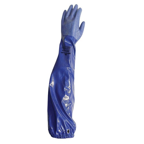 Showa NSK 26 Chemical Resistant 26" Glove Blue Size 8
