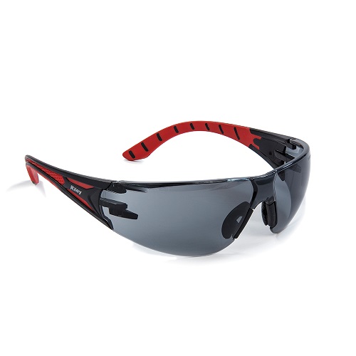 Stream Grey Safety Specs Red / Grey Anti-Scratch Anti-Fog Tecton Lens