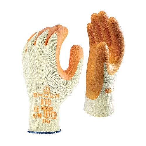 Showa 310 Orange / Yellow Grip Gloves Large