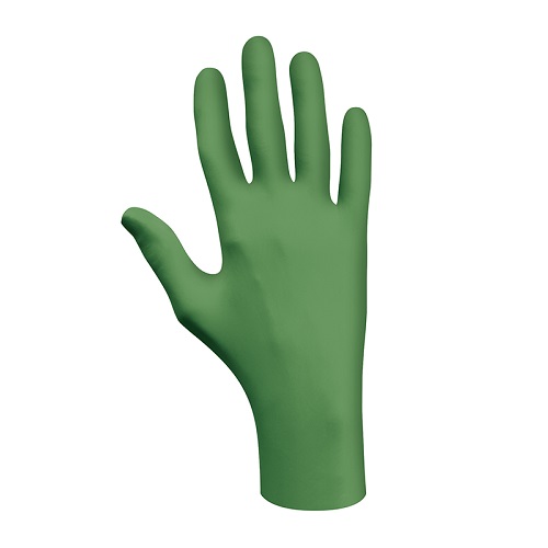 Showa 6110PF Biodegradable Nitrile Disposable Gloves Powder Free Green Small 100's