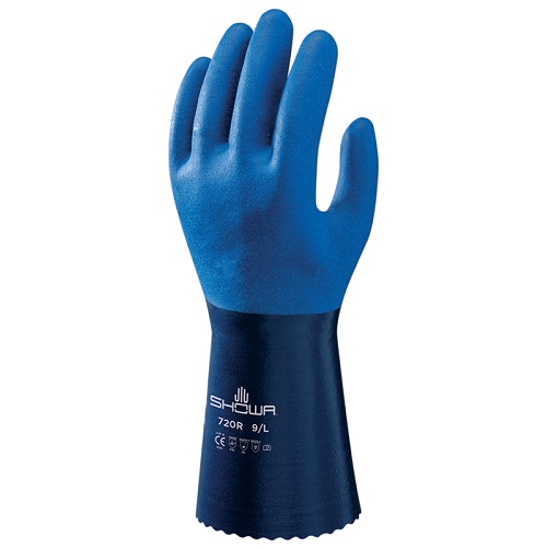 Showa 720 Nitrile Gloves Blue Large