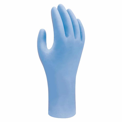 Showa 7500PF EBT Nitrile Gloves with EBT Blue Small