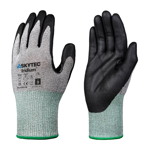 Skytec Eco Iridium High Cut Resistant Glove with Recycled Polyester Liner and Nitrile Foam Coating Size 7/S
