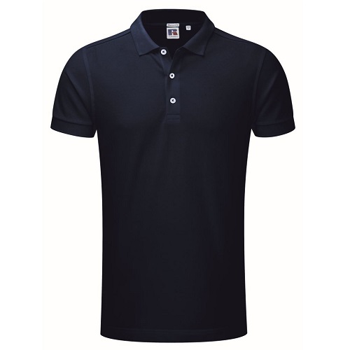 Russell Mens Stretch Polo Shirt Navy M