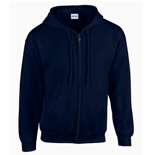 GD58 Gildan Heavy Blend Zip Front Hooded Sweatshirt Navy Medium - Peter ...