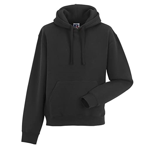 Russell J265M Authentic Hooded Sweatshirt Black Small