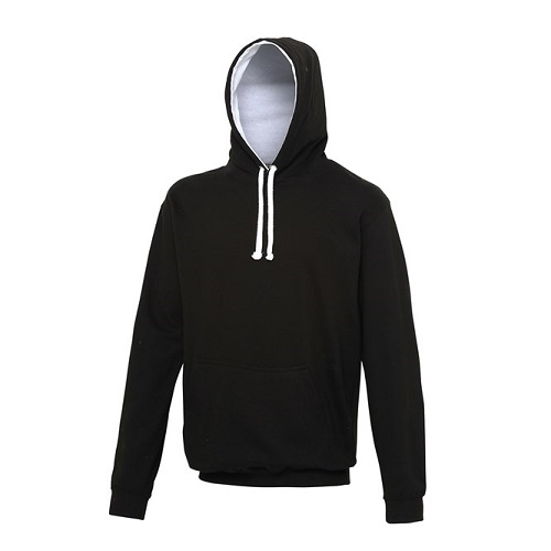 Varsity Hoody Jet Black / Arctic White Size L 44" Chest