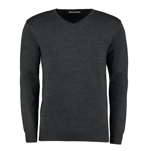 KK352 Men’s Knitted Arundel Sweater Graphite Grey Large