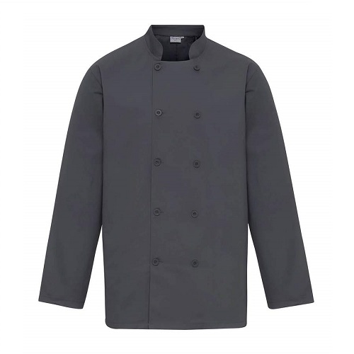 PR657 Long Sleeve Chef's Jacket Steel Large