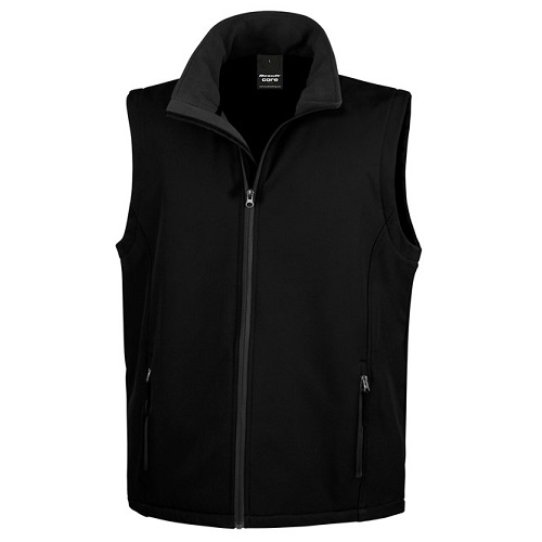 R232M Printable Softshell Bodywarmer Black Medium
