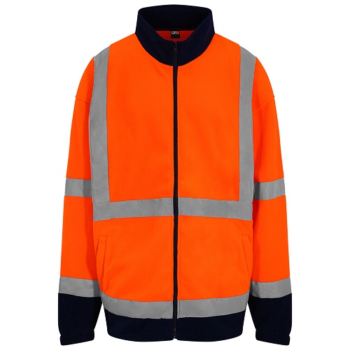 RX750 Pro RTX High Visibility Fleece Jacket Orange / Navy Medium