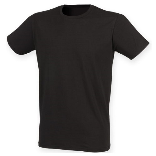 SF121SF Men Feel Good Slim Fit Stretch T-Shirt Black Small