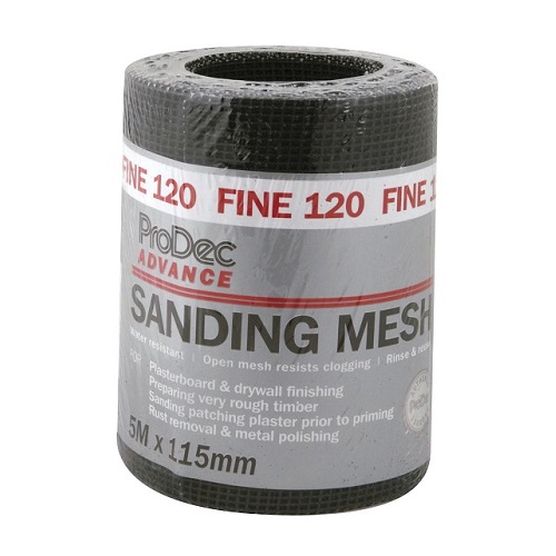 Sanding Mesh 120 Grit 5m x 115mm 6 rolls