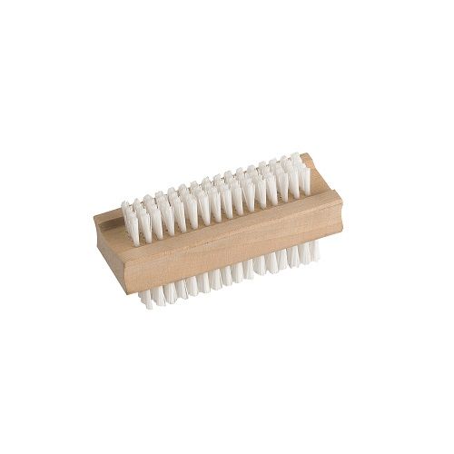 Double Sided Wooden Nail Brush 3.75" Nylon Bristle