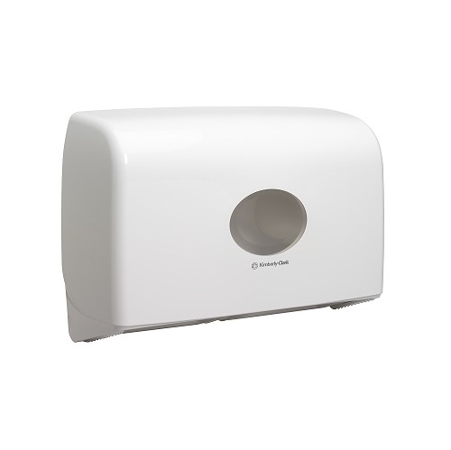 Kimberly Clark Aquarius Twin Mini Jumbo Toilet Tissue Dispenser White