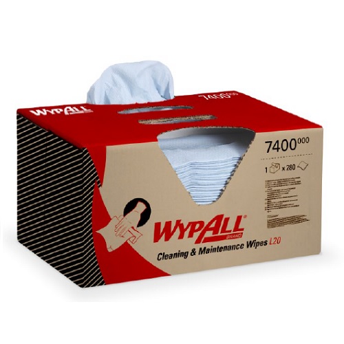 WypAll® L20 BRAG™ Box Cleaning and Maintenance Wiping Paper 2 Ply Blue 280's (To replace KC7314)