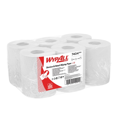 Wypall L10 Centre Feed Rolls White 1 Ply 6's